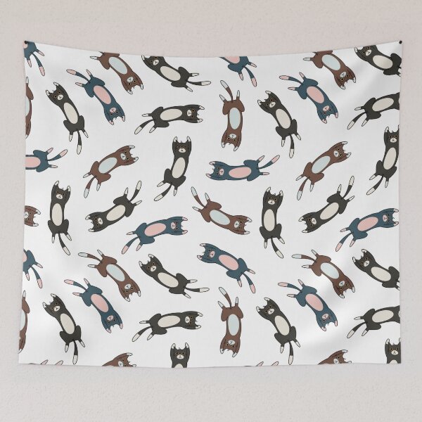 Item preview, Quirky Lying Colorful Cats designed and sold by artbybiyan.