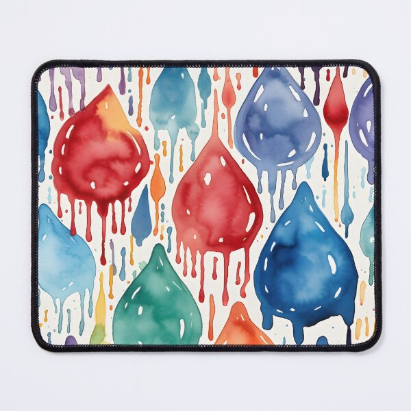 Item preview, Watercolor raindrops pattern designed and sold by candlewithhare.