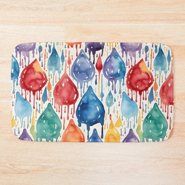 Item preview, Watercolor raindrops pattern designed and sold by candlewithhare.