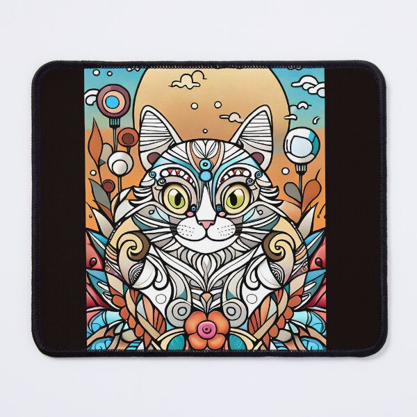 Vista previa del artículo con la obra «Gatito colorido», diseñado y vendido por ParadoxJane.