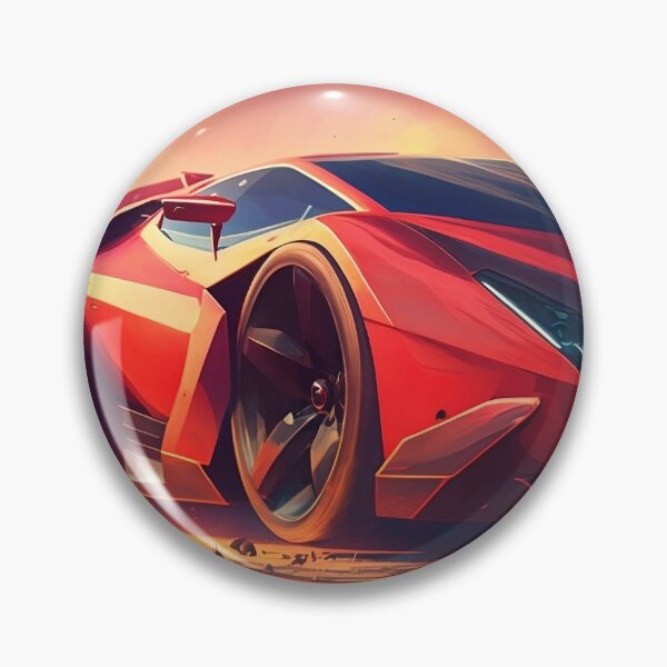 Item preview, Speedy Red Supercar With A Bright Sunshine  designed and sold by ByDigitalDream.