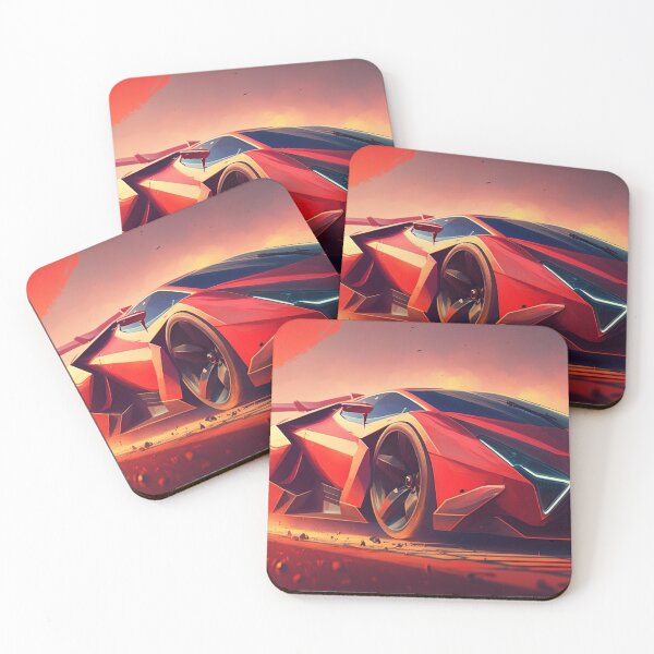 Item preview, Speedy Red Supercar With A Bright Sunshine  designed and sold by ByDigitalDream.