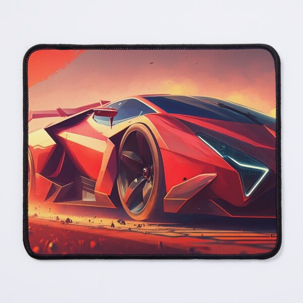 Item preview, Speedy Red Supercar With A Bright Sunshine designed and sold by ByDigitalDream.
