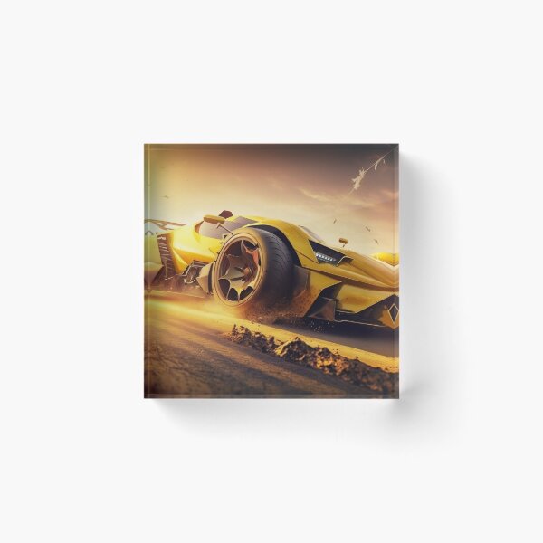 Item preview, Speedy Yellow Supercar With A Bright Sunshine  designed and sold by ByDigitalDream.