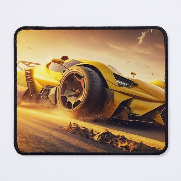 Item preview, Speedy Yellow Supercar With A Bright Sunshine designed and sold by ByDigitalDream.
