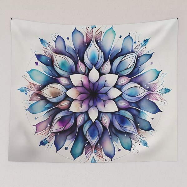 Item preview, Watercolor flower mandala, boho decor designed and sold by VeronicArt85.