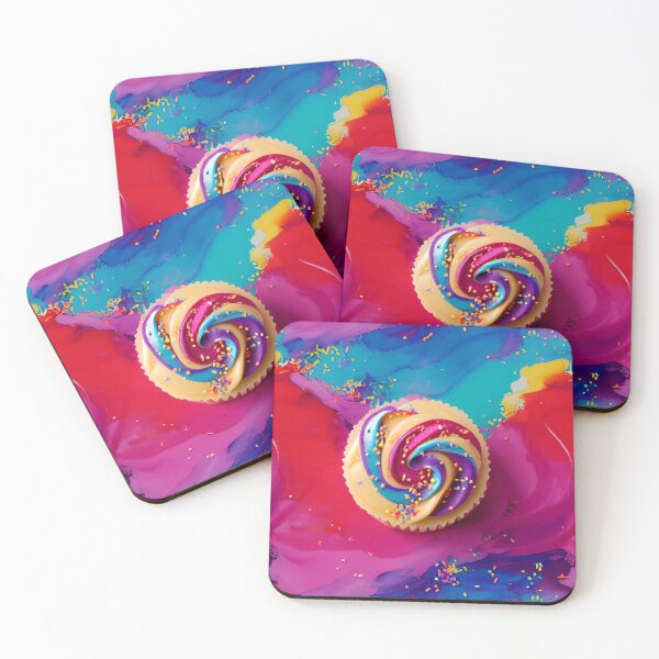 Item preview, Copy of Cup Cakes With Pretty Frosting Swirled Colors Tiled Abstract designed and sold by Infinitelypink.