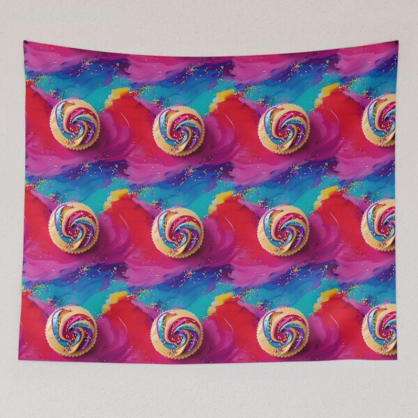Item preview, Copy of Cup Cakes With Pretty Frosting Swirled Colors Tiled Abstract designed and sold by Infinitelypink.