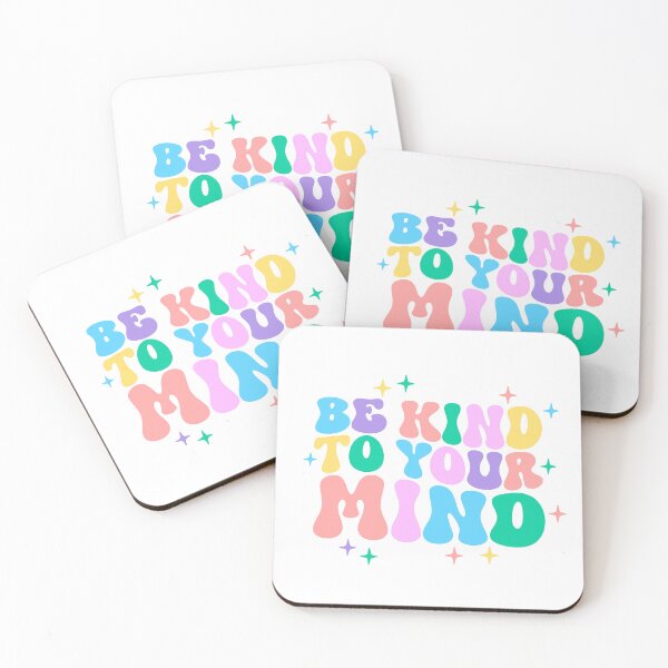 Item preview, Be Kind To Your Mind Trendy Retro Groovy Wavy Stacked designed and sold by Happiness Shop.