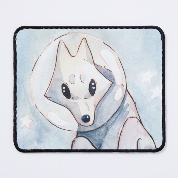 Item preview, wolf astronaut sketch watercolour illustration designed and sold by Jula Garapich.