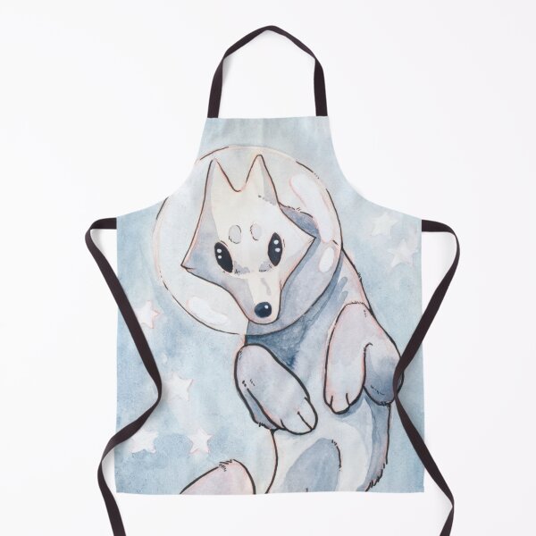 Item preview, wolf astronaut sketch watercolour illustration designed and sold by Jula Garapich.