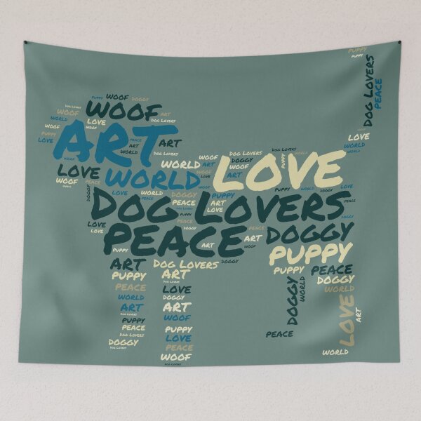 Item preview, Silhouetted Fur baby cloud font of a dog designed and sold by TriForceDesign.