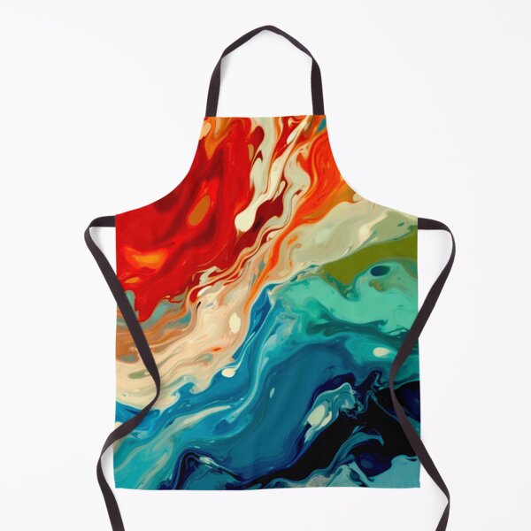 Item preview, Fiery Ocean Swirl – Abstract Fluid Art Painting designed and sold by Highlandkings.