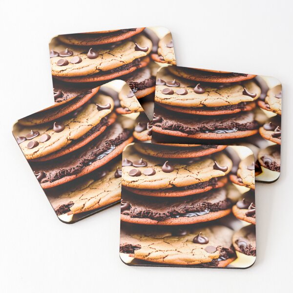 Item preview, Pattern of Delicious Double Chocolate Chip Cookies designed and sold by Infinitelypink.