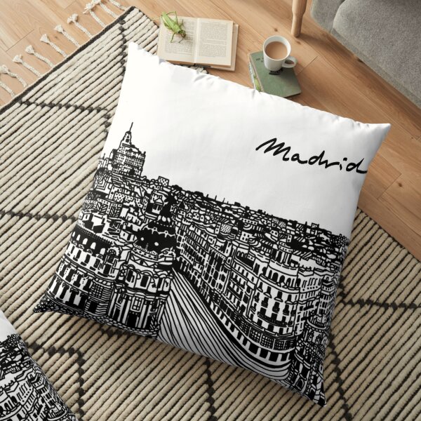 Gran via, Madrid - Spain Floor Pillow