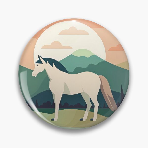 Item preview, Ilustración de un caballo en un paisaje montañoso designed and sold by anthonygdg.