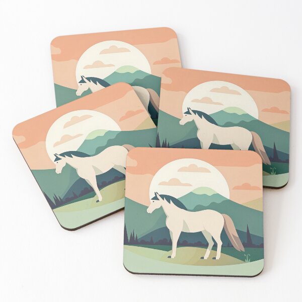 Item preview, Illustration of a horse in a mountainous landscape designed and sold by anthonygdg.