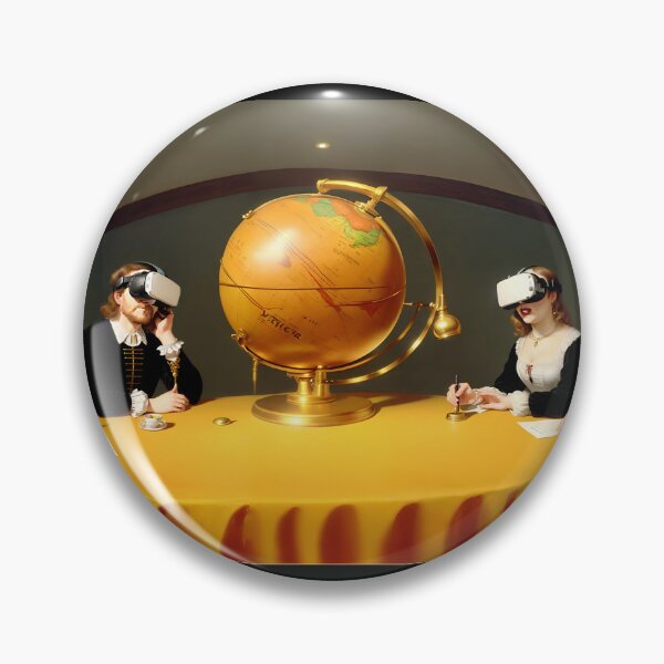 Scientists From Virtual Reality With Knowledge Of Planet Named Earth Pin