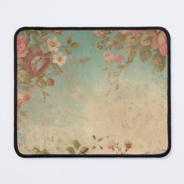 Item preview, Elegant Floral Fabric: Beige and Blue Flowers designed and sold by FireScreen.