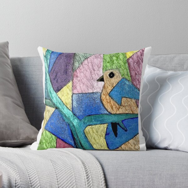 Bird impressionist style Throw Pillow