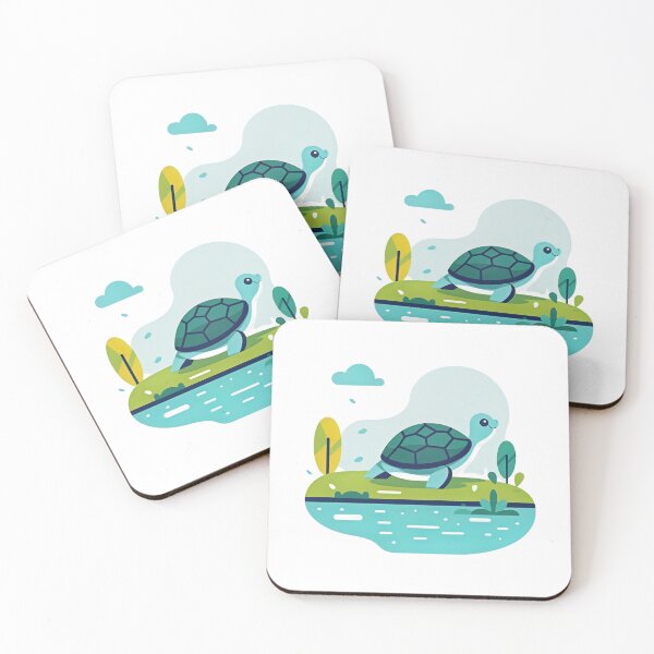 Item preview, Illustration of a turtle strolling on a peaceful island designed and sold by anthonygdg.