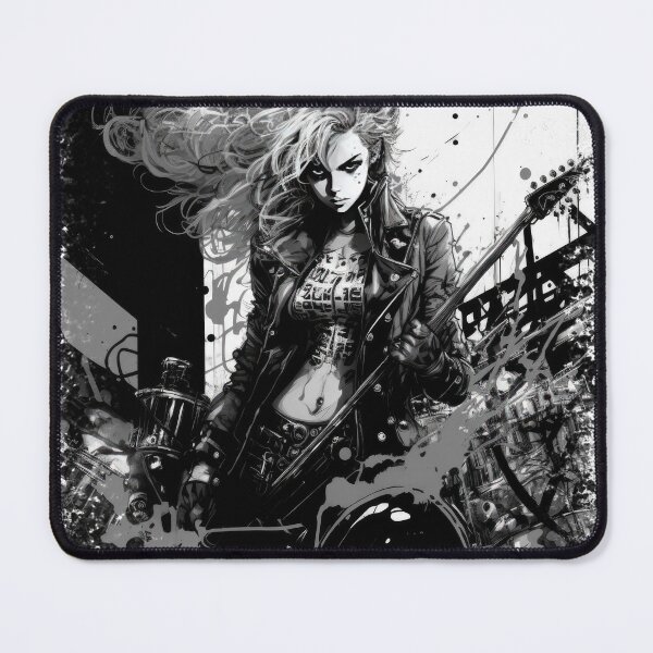 Item preview, Copy of ROCKER GIRL LEATHER SUIT SPLASH ELECTRIC GUITAR DESTROYER designed and sold by ogirdorgraphics.