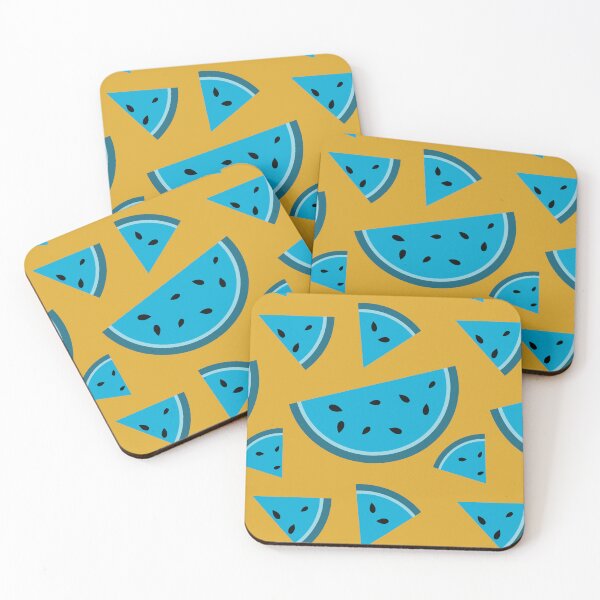 Item preview, Blue Mustard Watermelon Summer designed and sold by LeftNWrite.
