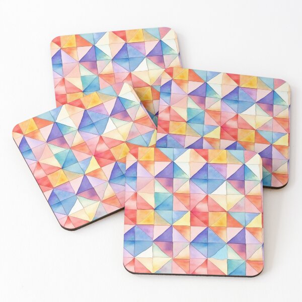 Item preview, Vibrant Watercolor Tiles 1 designed and sold by innerchildfun.