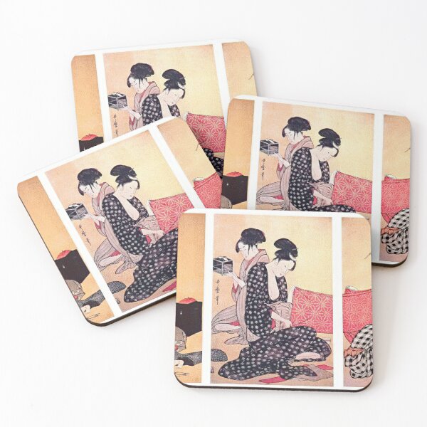 Item preview, Kitagawa Utamaro Japanese artist and 2 painting artworks for sales designed and sold by EditorArt.