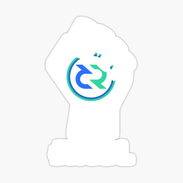 HODL Decred-Fist HODLing DCR Logo-white Sticker