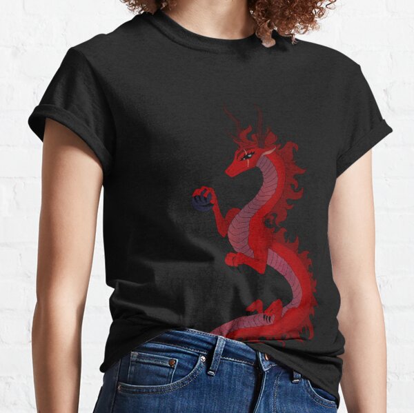 Black and red tribal dragon illustration, Roblox T-shirt Elemental