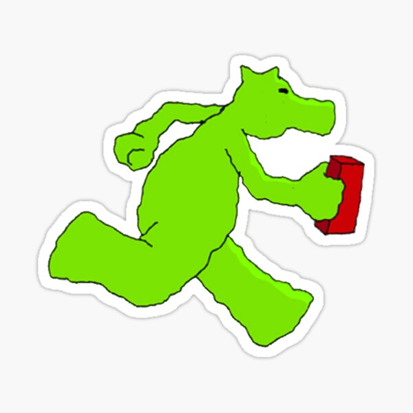 Item preview, Green Quasimoto  designed and sold by Stickertopics.