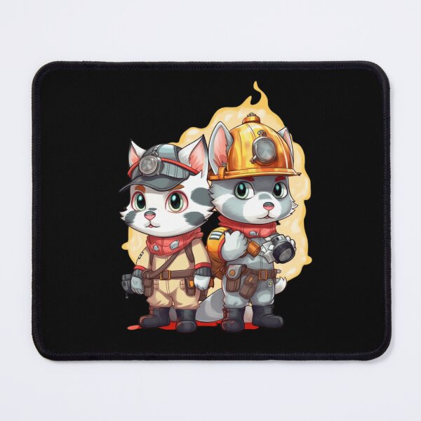 Item preview, Firefighter, cute cats designed and sold by HarriPaloma.