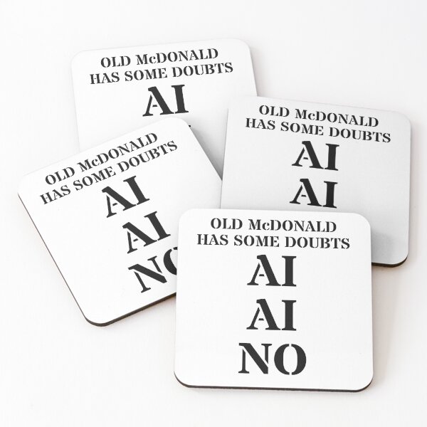 Item preview, AI Warning (Black) designed and sold by SifRants.