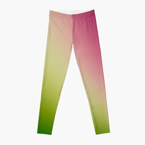 Gradient Colours: Green Purple Leggings