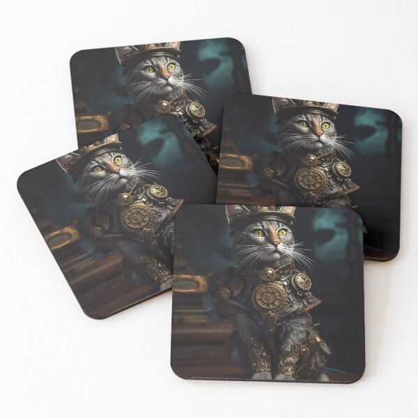 Item preview, Gilded Feline: A Steampunk Cat Adventure | AI Generated Artwork designed and sold by john00ivy.