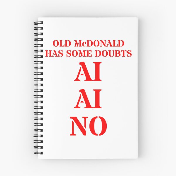 Item preview, AI Warning (Red) designed and sold by SifRants.