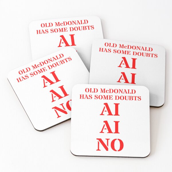 Item preview, AI Warning (Red) designed and sold by SifRants.