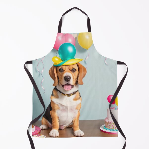Item preview, Beautiful portrait cute adorable Beagle dog with party hat designed and sold by Tio-Tecun.