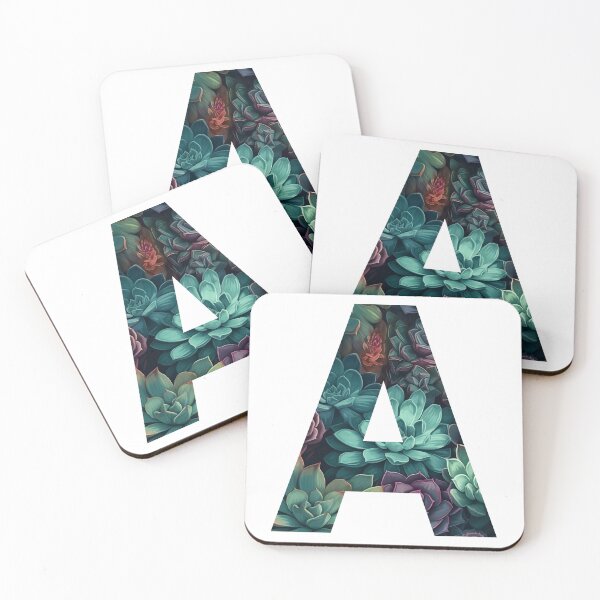 Item preview, Elegant Succulent Pattern Letter A designed and sold by AdiRemba.
