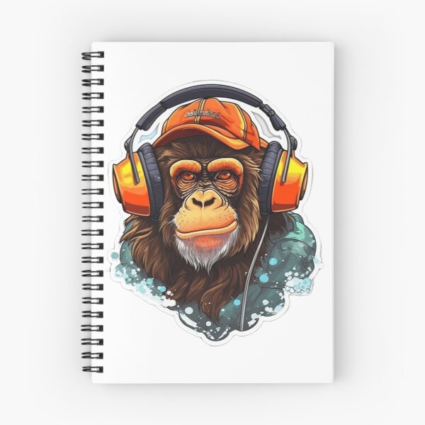 Item preview, Musical Monkey with Headphones designed and sold by ArtOutlaws.