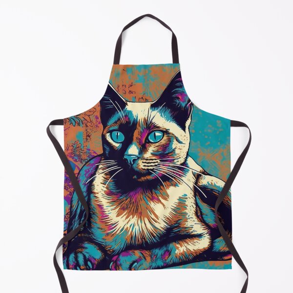 Item preview, Psychedelic Trippy Siamese Cat designed and sold by Matt's Artificial Nature.