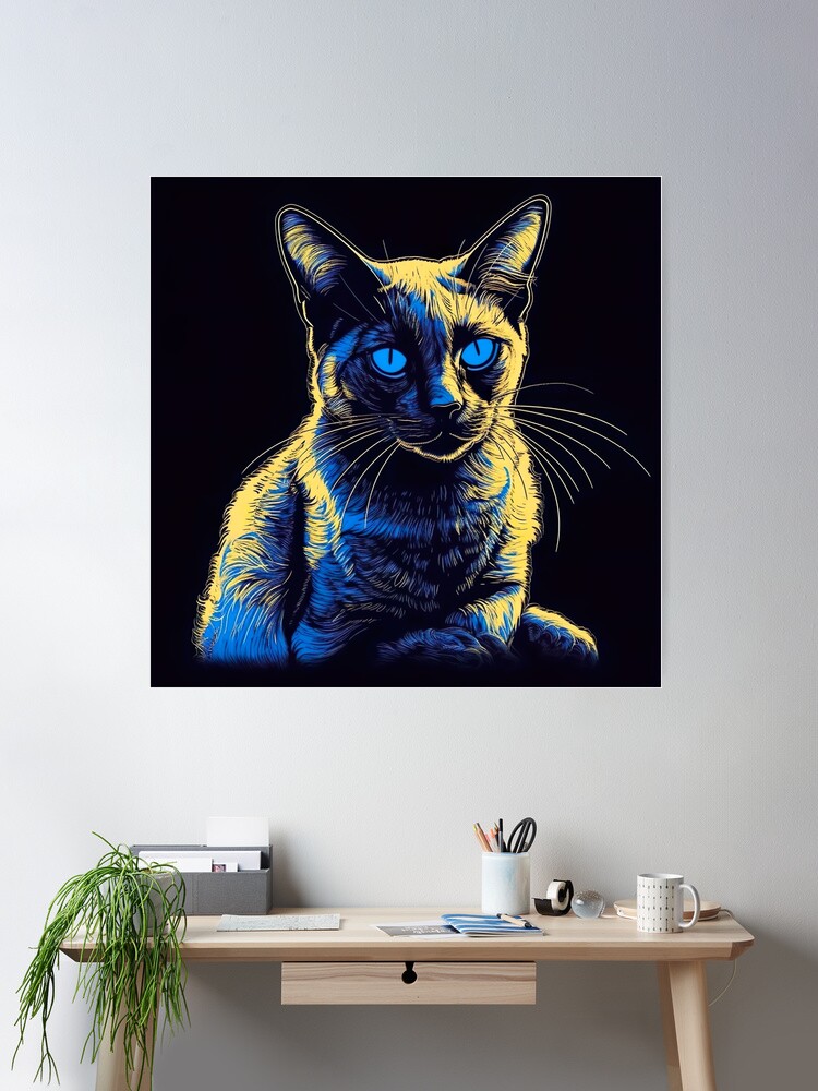 Blacklight Style siamese cat Blacklight Style siamese cat