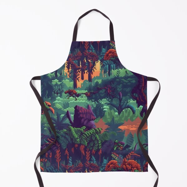 Item preview, 16-bit gaming era style pixel art jungle designed and sold by candlewithhare.