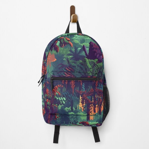 Item preview, 16-bit gaming era style pixel art jungle designed and sold by candlewithhare.
