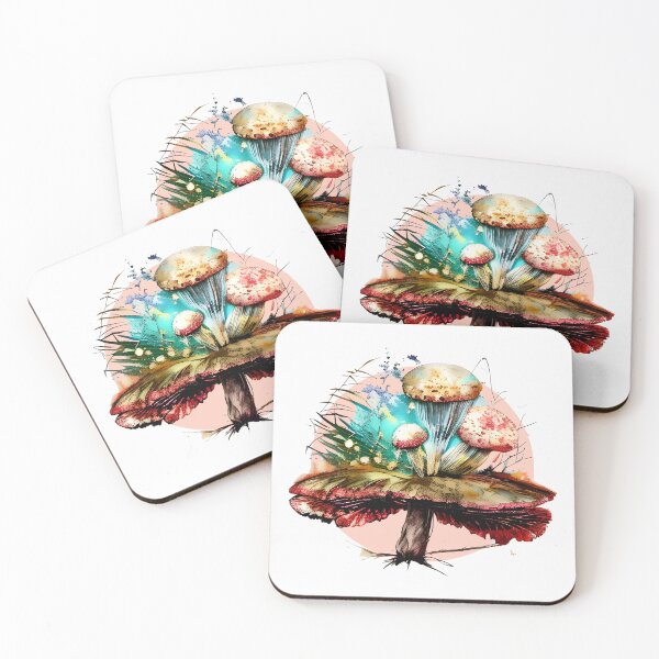 Item preview, Watercolor Abstract Mushrooms designed and sold by PODUNUSUAL.