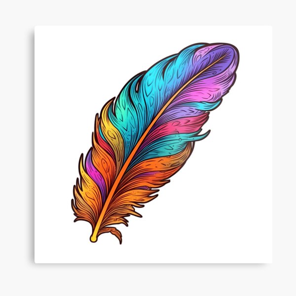 Item preview, Colorful Scribble Feather designed and sold by ArtOutlaws.