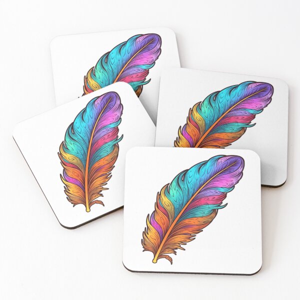 Item preview, Colorful Scribble Feather designed and sold by ArtOutlaws.