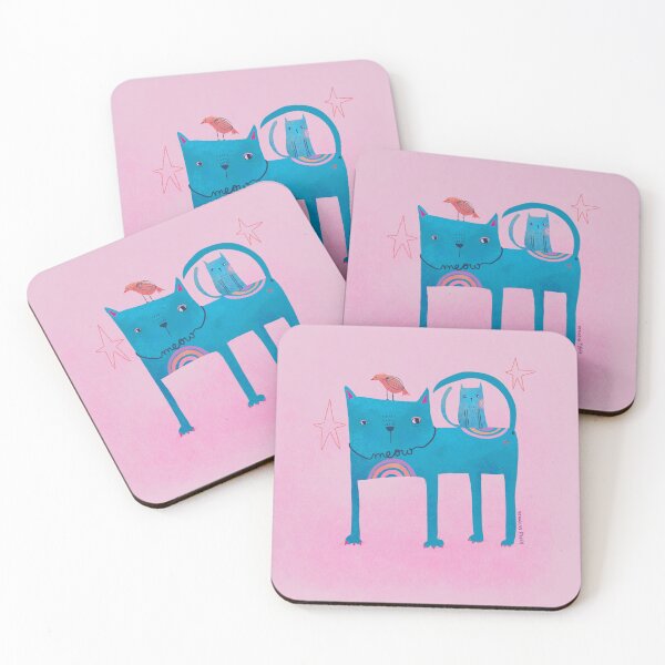 Item preview, Unamused Big Cat, Little Cat and Bird designed and sold by Kathy Osborne Studio.