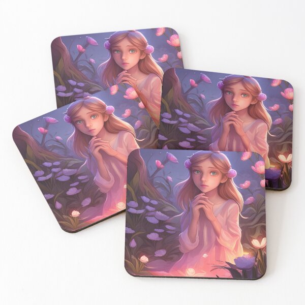 Item preview, A cute girl in an enchanted forest designed and sold by Julianadieyi.